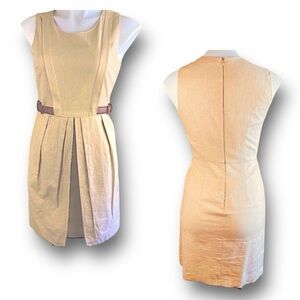 ESLEY Sleeveless Linen / Cotton Blend Dress Size S